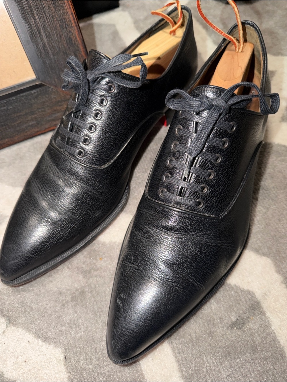 Christian Louboutin Men’s Sz 11 US “Pelvis” Black Leather Oxfords